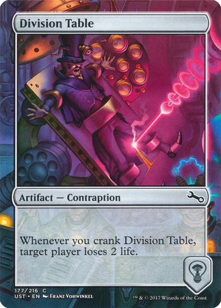 Division Table [Unstable] | Sanctuary Gaming