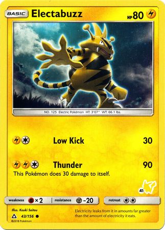 Electabuzz (43/156) (Pikachu Stamp #41) [Battle Academy 2020] | Sanctuary Gaming