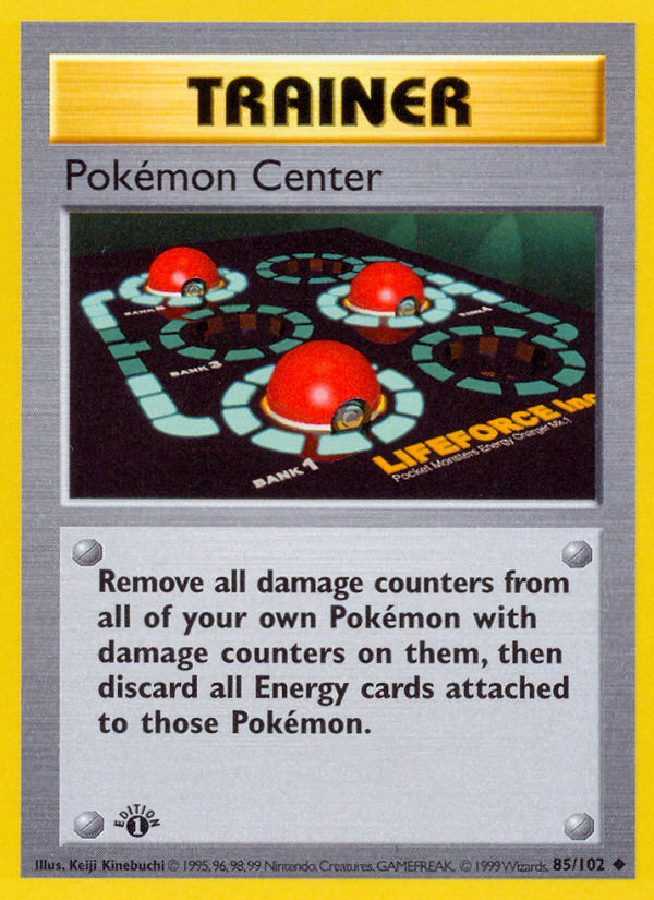 Pokemon Center (85/102) (Shadowless) [Base Set 1st Edition] | Sanctuary Gaming