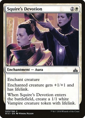 Squire's Devotion [Rivals of Ixalan] | Sanctuary Gaming