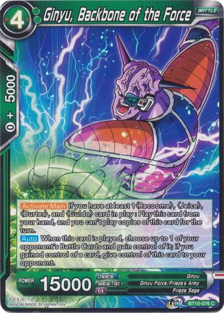Ginyu, Backbone of the Force (BT10-076) [Rise of the Unison Warrior 2nd Edition] | Sanctuary Gaming