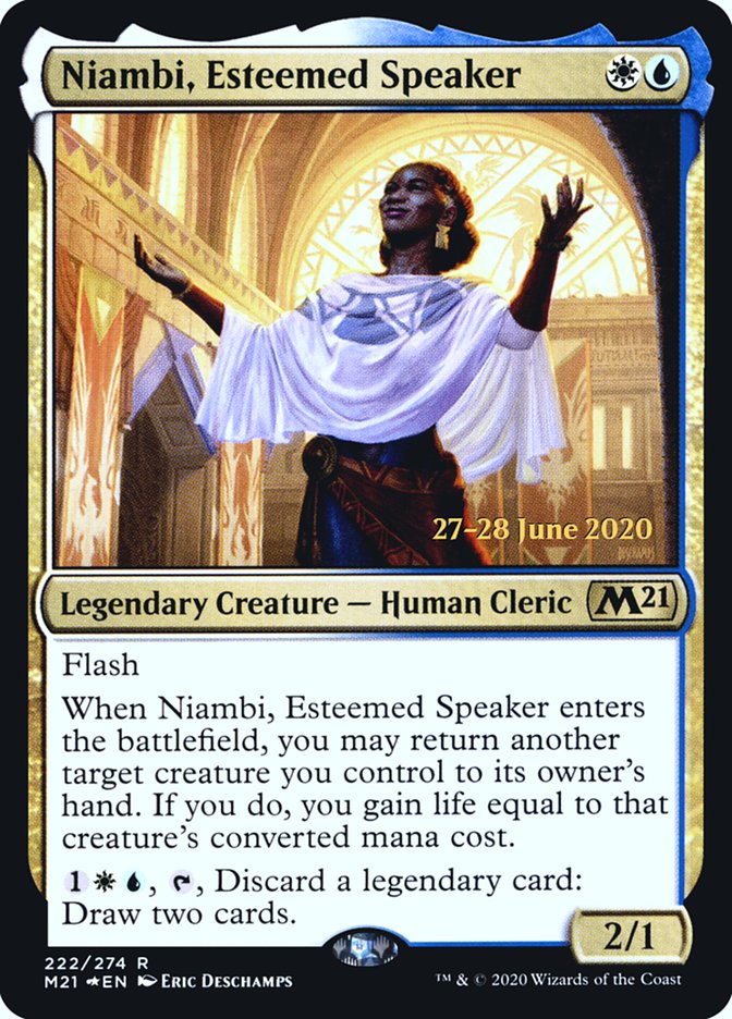 Niambi, Esteemed Speaker  [Core Set 2021 Prerelease Promos] | Sanctuary Gaming