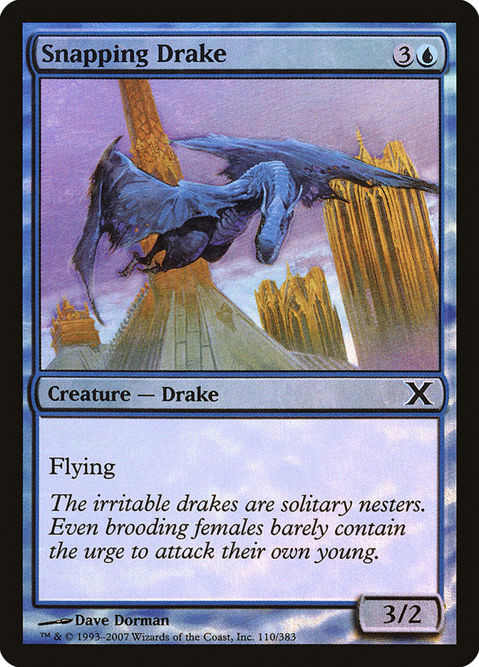 Snapping Drake (Premium Foil) [Tenth Edition] | Sanctuary Gaming