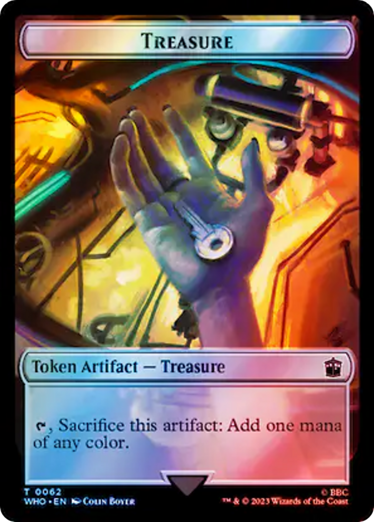 Copy // Treasure (0062) Double-Sided Token (Surge Foil) [Doctor Who Tokens] | Sanctuary Gaming