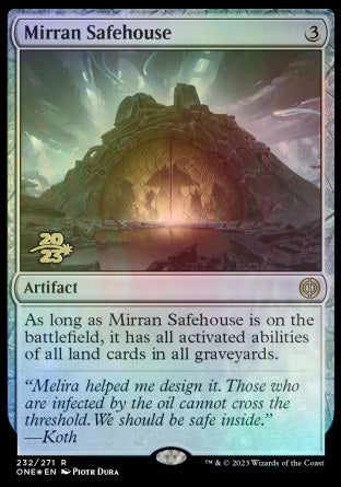 Mirran Safehouse [Phyrexia: All Will Be One Prerelease Promos] | Sanctuary Gaming