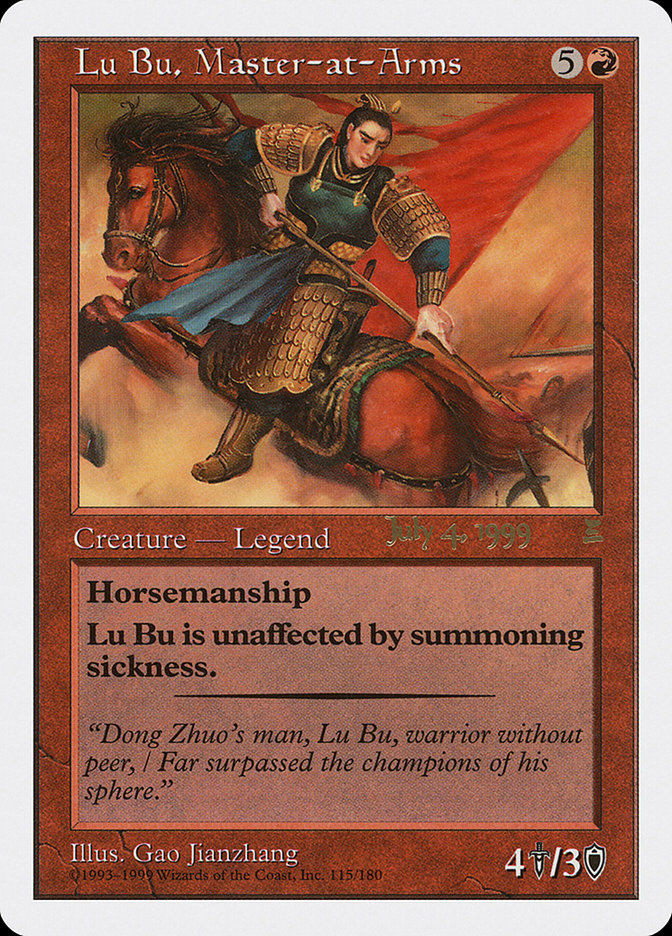 Lu Bu, Master-at-Arms (July 4, 1999) [Portal Three Kingdoms Promos] | Sanctuary Gaming