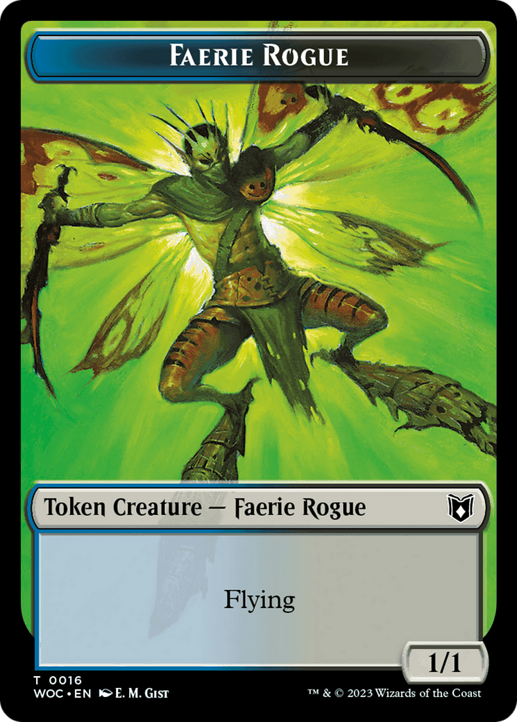 Faerie Rogue // Copy (0016) Double-Sided Token [Wilds of Eldraine Commander Tokens] | Sanctuary Gaming