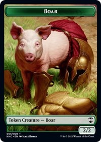 Boar // Spirit Double-sided Token [Kaldheim Commander Tokens] | Sanctuary Gaming