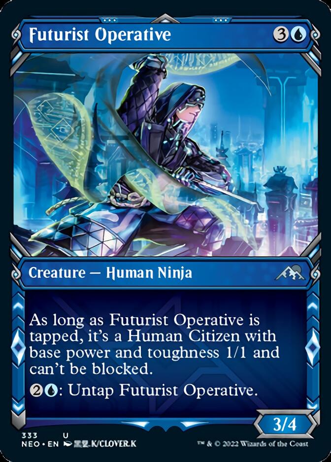 Futurist Operative (Showcase Ninja) [Kamigawa: Neon Dynasty] | Sanctuary Gaming