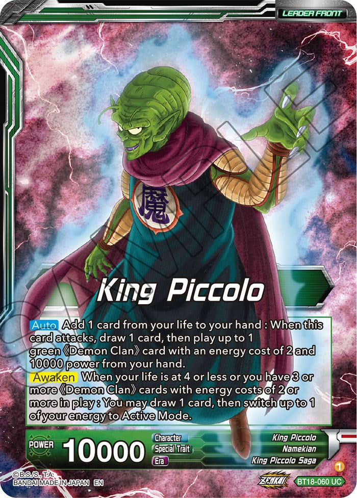 King Piccolo // King Piccolo, World Conquest Awaits (BT18-060) [Dawn of the Z-Legends Prerelease Promos] | Sanctuary Gaming