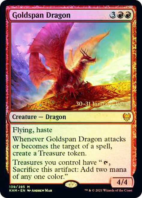 Goldspan Dragon  [Kaldheim Prerelease Promos] | Sanctuary Gaming
