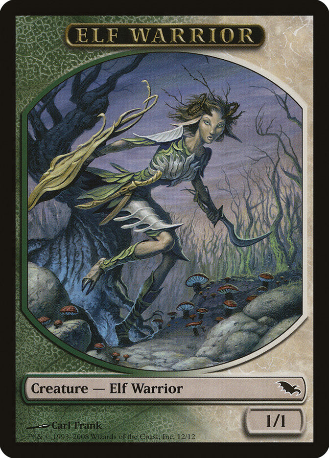Elf Warrior (12/12) [Shadowmoor Tokens] | Sanctuary Gaming