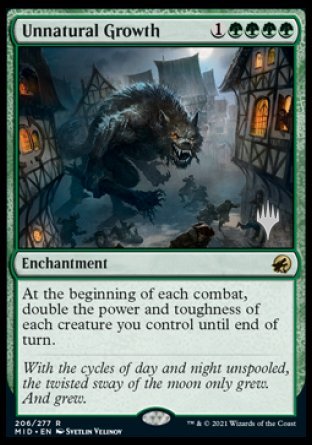 Unnatural Growth (Promo Pack) [Innistrad: Midnight Hunt Promos] | Sanctuary Gaming