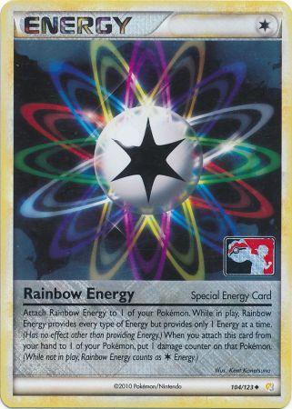 Rainbow Energy (104/123) (League Promo) [HeartGold & SoulSilver: Base Set] | Sanctuary Gaming