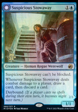 Suspicious Stowaway // Seafaring Werewolf [Innistrad: Midnight Hunt Prerelease Promos] | Sanctuary Gaming