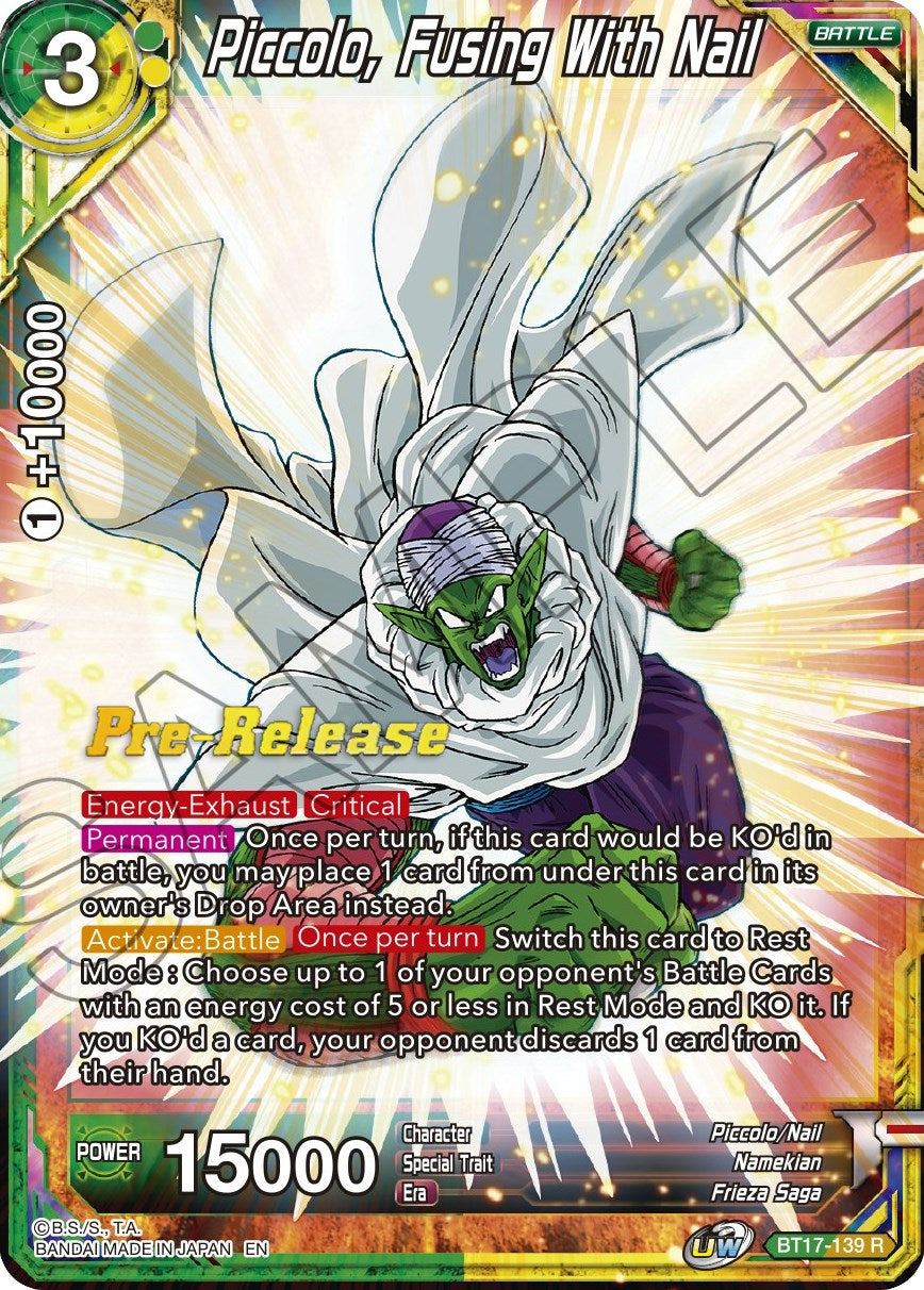 Piccolo, Fusing With Nail (BT17-139) [Ultimate Squad Prerelease Promos] | Sanctuary Gaming