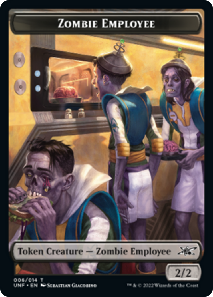Zombie Employee // Food (011) Double-sided Token [Unfinity Tokens] | Sanctuary Gaming
