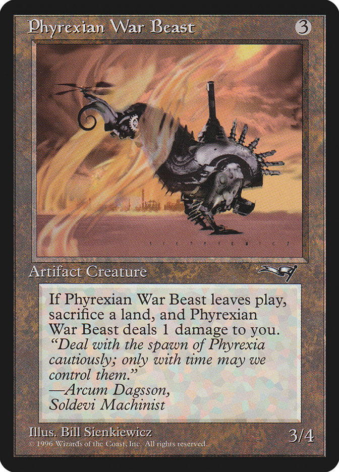 Phyrexian War Beast (Signature on Right) [Alliances] | Sanctuary Gaming