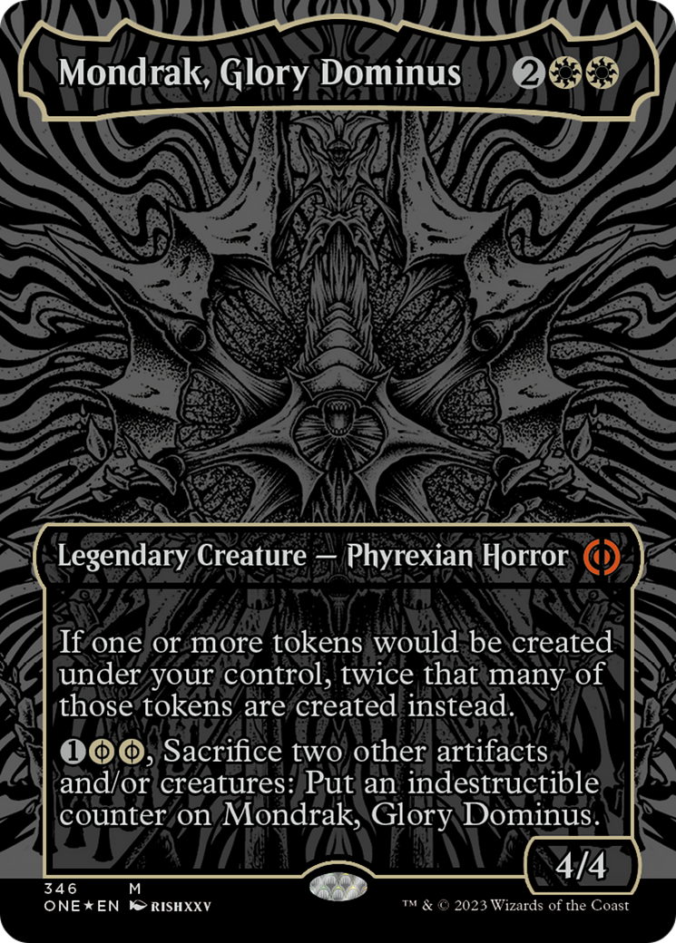 Mondrak, Glory Dominus (Oil Slick Raised Foil) [Phyrexia: All Will Be One] | Sanctuary Gaming