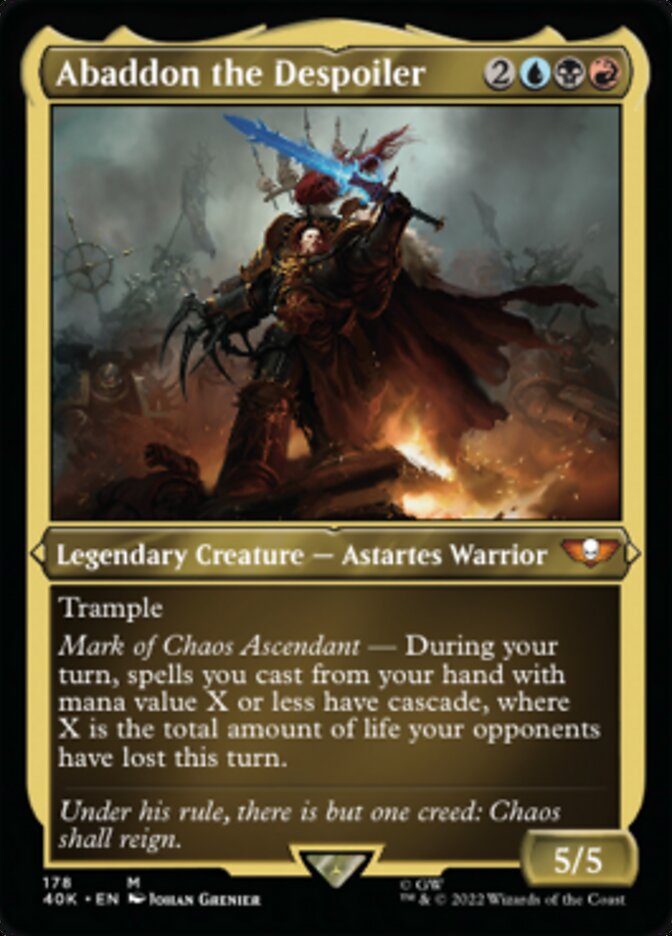 Abaddon the Despoiler (Display Commander) (Surge Foil) [Universes Beyond: Warhammer 40,000] | Sanctuary Gaming