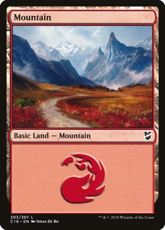 Mountain (303) [Commander 2018] | Sanctuary Gaming