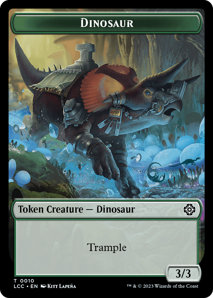 Copy // Dinosaur Double-Sided Token [The Lost Caverns of Ixalan Commander Tokens] | Sanctuary Gaming