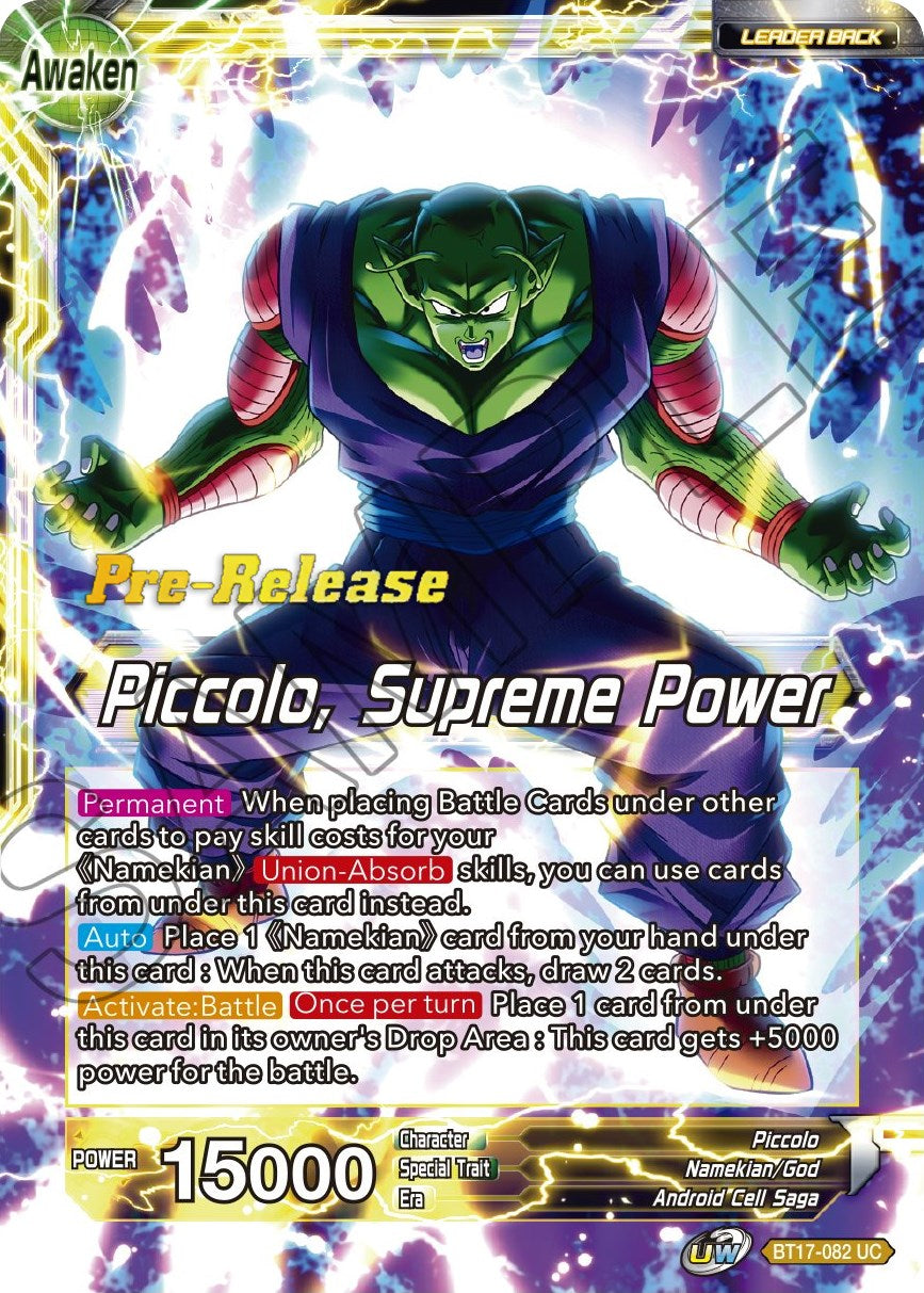 Piccolo // Piccolo, Supreme Power (BT17-082) [Ultimate Squad Prerelease Promos] | Sanctuary Gaming