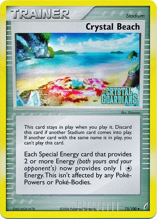 Crystal Beach (75/100) (Stamped) [EX: Crystal Guardians] | Sanctuary Gaming