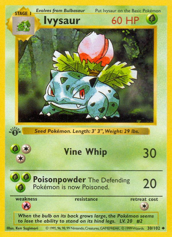 Ivysaur (30/102) (Shadowless) [Base Set 1st Edition] | Sanctuary Gaming