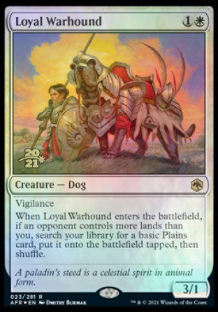 Loyal Warhound [Dungeons & Dragons: Adventures in the Forgotten Realms Prerelease Promos] | Sanctuary Gaming