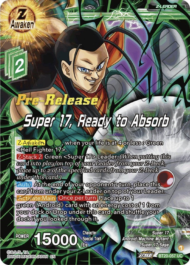 Super 17, Ready to Absorb (BT20-057) [Power Absorbed Prerelease Promos] | Sanctuary Gaming