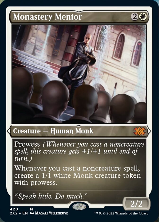Monastery Mentor (Foil Etched) [Double Masters 2022] | Sanctuary Gaming