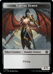 Vampire (0004) // Vampire Demon Double-Sided Token [The Lost Caverns of Ixalan Commander Tokens] | Sanctuary Gaming
