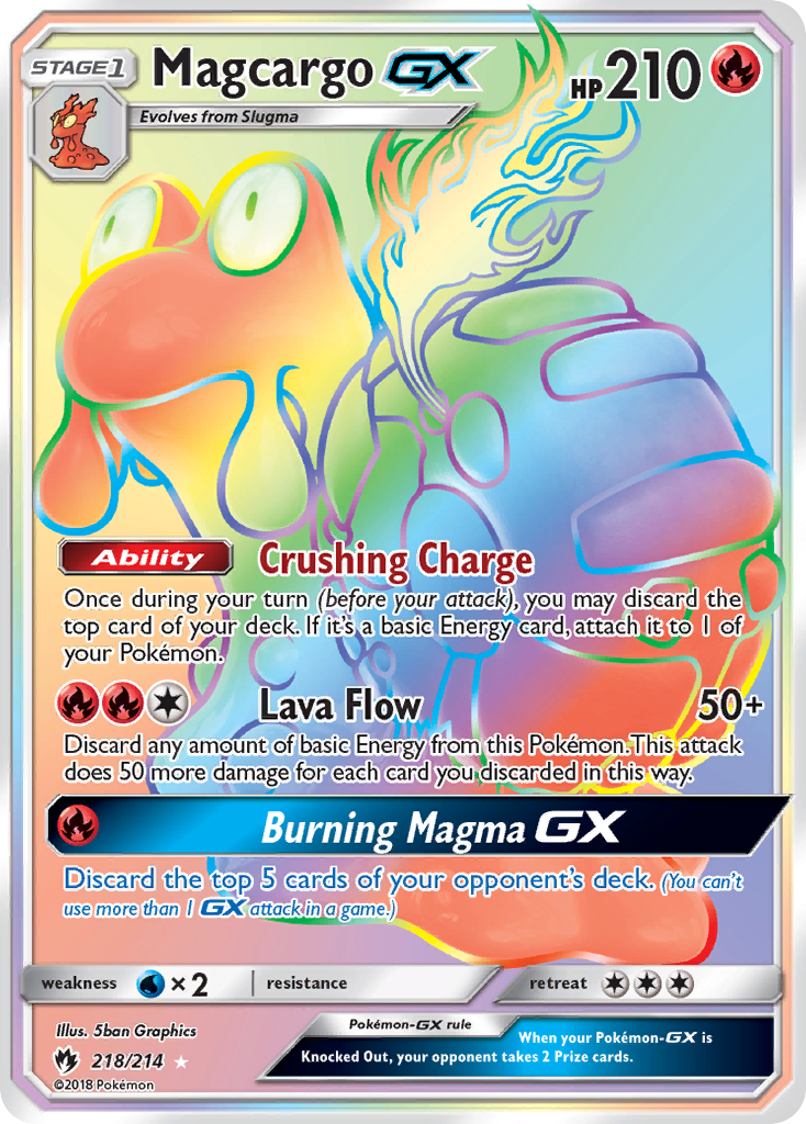 Magcargo GX (218/214) [Sun & Moon: Lost Thunder] | Sanctuary Gaming