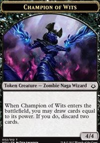 Champion of Wits // Warrior Double-sided Token [Hour of Devastation Tokens] | Sanctuary Gaming