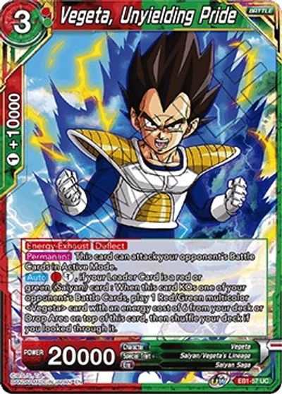 Vegeta, Unyielding Pride (EB1-057) [Battle Evolution Booster] | Sanctuary Gaming