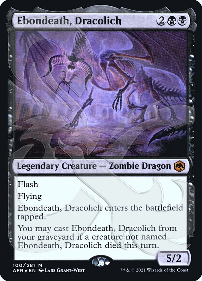 Ebondeath, Dracolich (Ampersand Promo) [Dungeons & Dragons: Adventures in the Forgotten Realms Promos] | Sanctuary Gaming