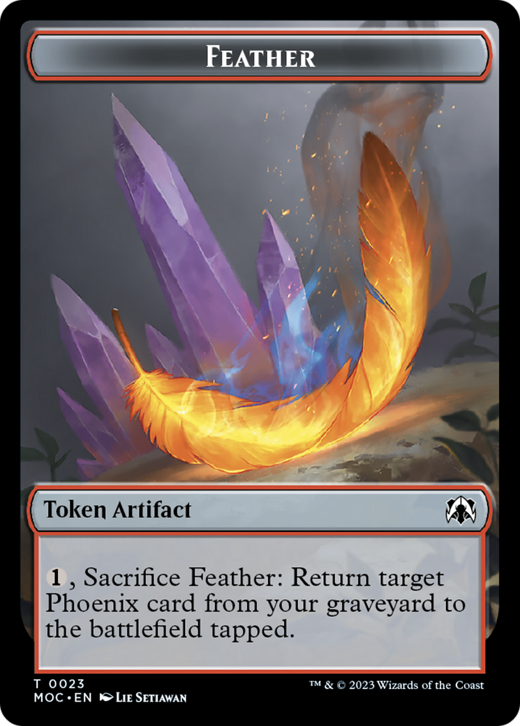 Feather // Servo Double-Sided Token [March of the Machine Commander Tokens] | Sanctuary Gaming