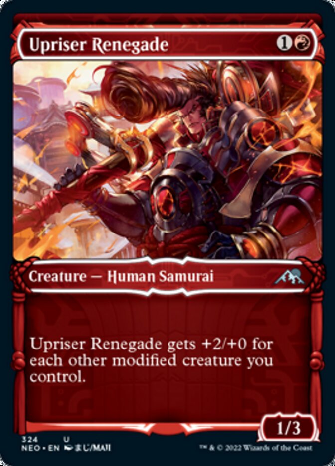 Upriser Renegade (Showcase Samurai) [Kamigawa: Neon Dynasty] | Sanctuary Gaming