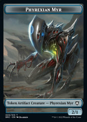 Construct (008) // Phyrexian Myr Double-Sided Token [The Brothers' War Commander Tokens] | Sanctuary Gaming