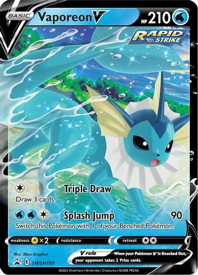 Vaporeon V (SWSH150) [Sword & Shield: Black Star Promos] | Sanctuary Gaming