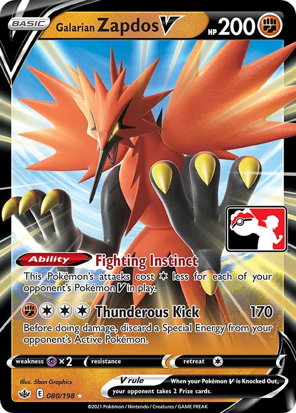 Galarian Zapdos V (080/198) [Prize Pack Series One] | Sanctuary Gaming