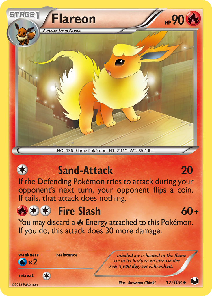 Flareon (12/108) [Black & White: Dark Explorers] | Sanctuary Gaming