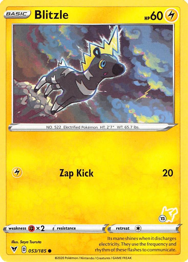 Blitzle (053/185) (Pikachu Stamp #15) [Battle Academy 2022] | Sanctuary Gaming
