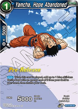 Yamcha, Hope Abandoned (BT13-044) [Supreme Rivalry Prerelease Promos] | Sanctuary Gaming