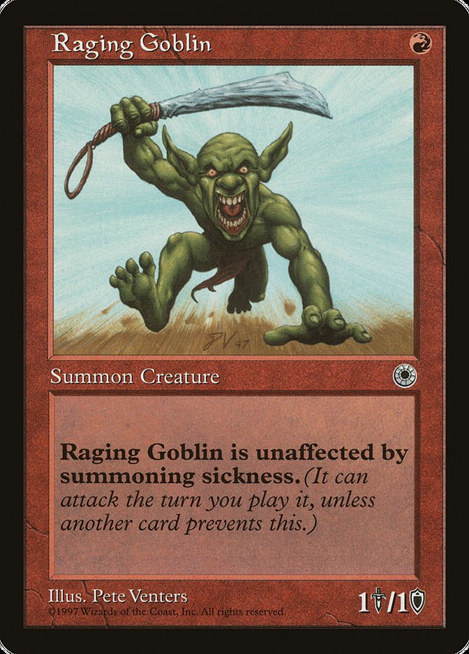 Raging Goblin (No Flavor Text) [Portal] | Sanctuary Gaming