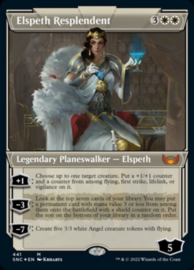 Elspeth Resplendent (Showcase Art Deco Foil Etched) [Streets of New Capenna] | Sanctuary Gaming