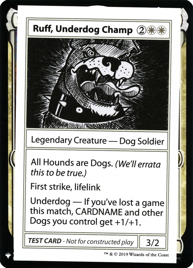 Ruff, Underdog Champ [Mystery Booster Playtest Cards] | Sanctuary Gaming