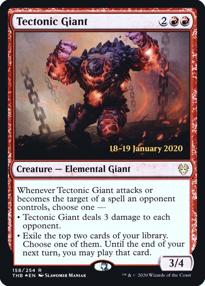 Tectonic Giant [Theros Beyond Death Prerelease Promos] | Sanctuary Gaming