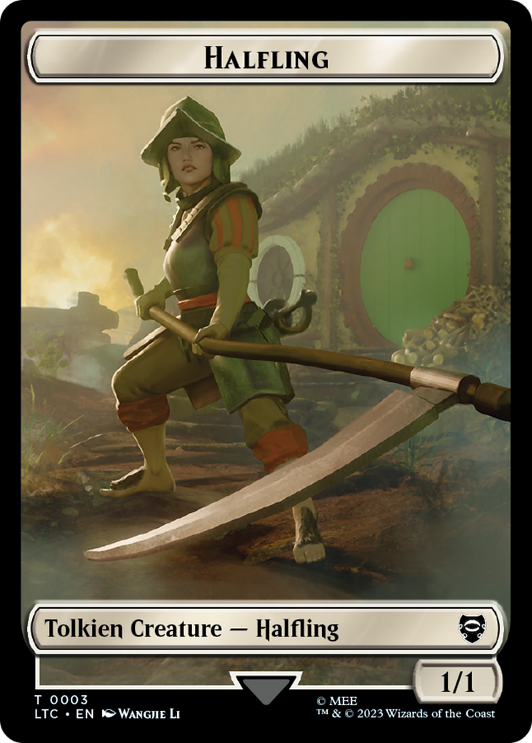 Halfling // Treasure Token [The Lord of the Rings: Tales of Middle-Earth Commander Tokens] | Sanctuary Gaming